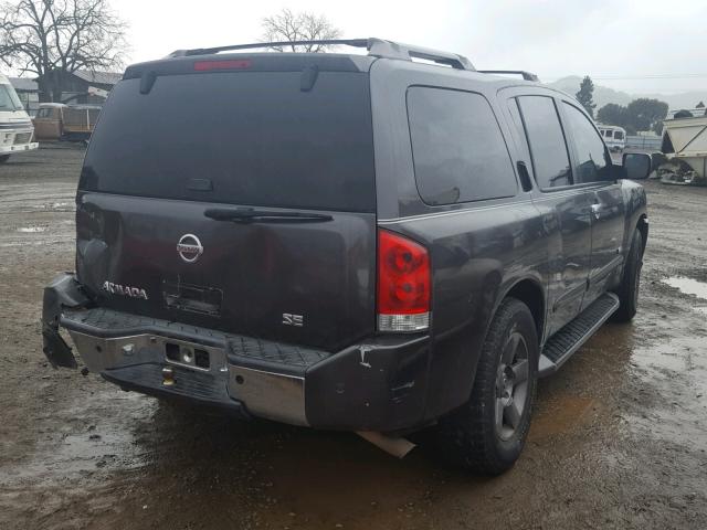 5N1AA08A75N717015 - 2005 NISSAN ARMADA SE GRAY photo 4