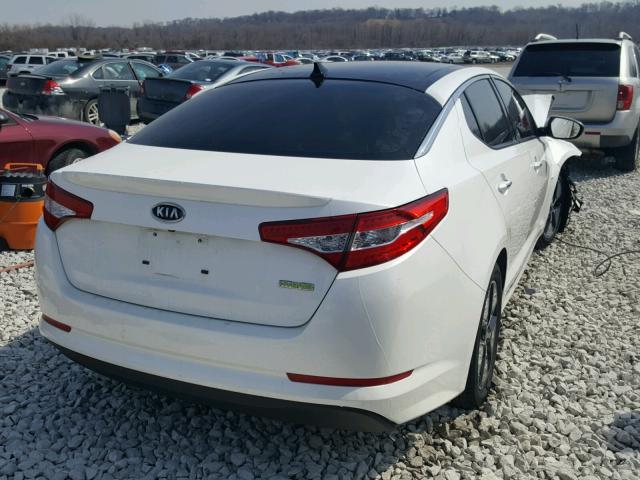 KNAGM4ADXB5000182 - 2011 KIA OPTIMA HYB WHITE photo 4