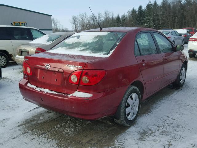 2T1BR30E97C815521 - 2007 TOYOTA COROLLA CE RED photo 4