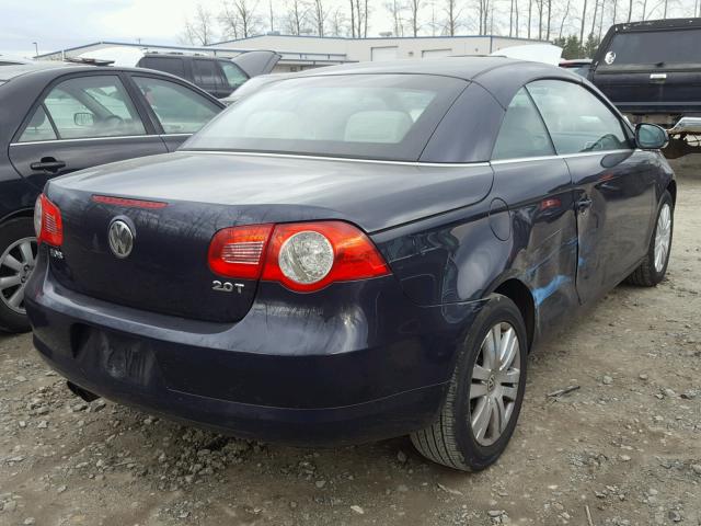 WVWBA71F68V027865 - 2008 VOLKSWAGEN EOS TURBO BLUE photo 4