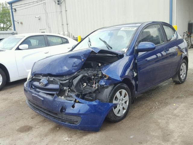 KMHCM36C39U133857 - 2009 HYUNDAI ACCENT GS BLUE photo 2