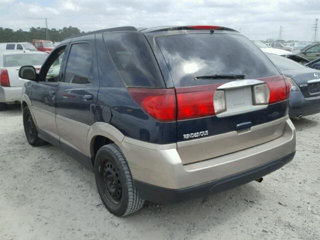 3G5DB03E55S539952 - 2005 BUICK RENDEZVOUS BLUE photo 3