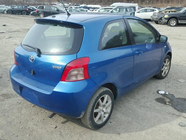 JTDJT923475081735 - 2007 TOYOTA YARIS BLUE photo 4