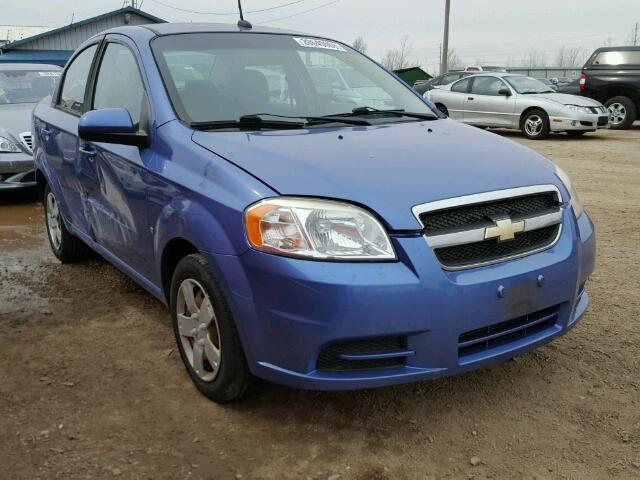 KL1TD56E49B625186 - 2009 CHEVROLET AVEO LS BLUE photo 1