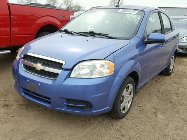KL1TD56E49B625186 - 2009 CHEVROLET AVEO LS BLUE photo 2