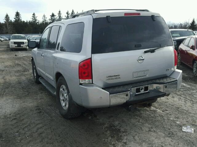 5N1AA08B54N703167 - 2004 NISSAN ARMADA SE SILVER photo 3