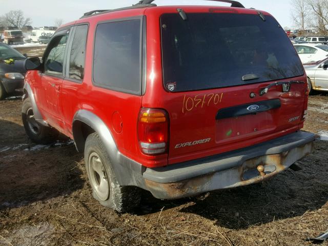 1FMZU24E9WUB05081 - 1998 FORD EXPLORER RED photo 3