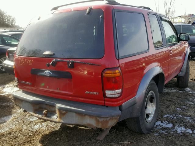 1FMZU24E9WUB05081 - 1998 FORD EXPLORER RED photo 4