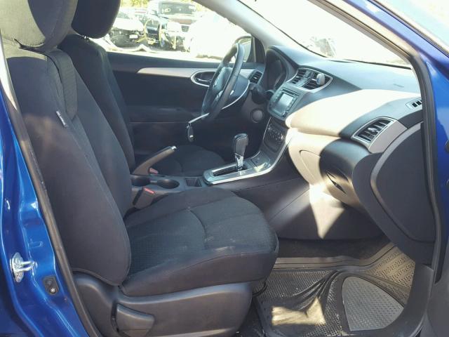 3N1AB7AP0EY311706 - 2014 NISSAN SENTRA S BLUE photo 5