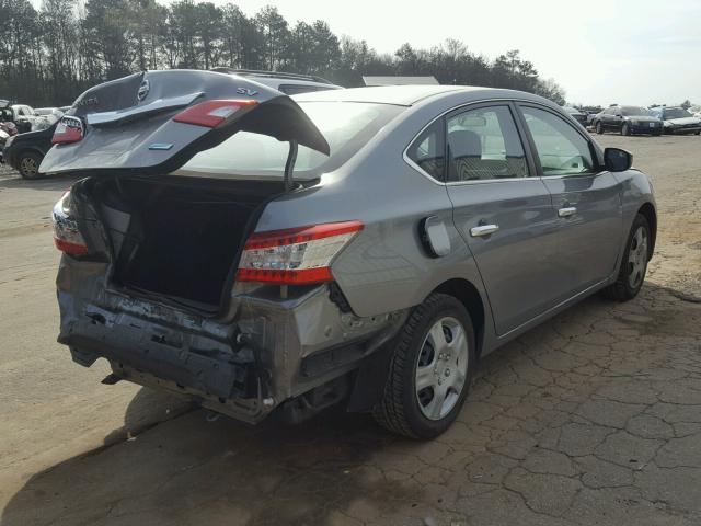 3N1AB7AP6DL718411 - 2013 NISSAN SENTRA S GRAY photo 4