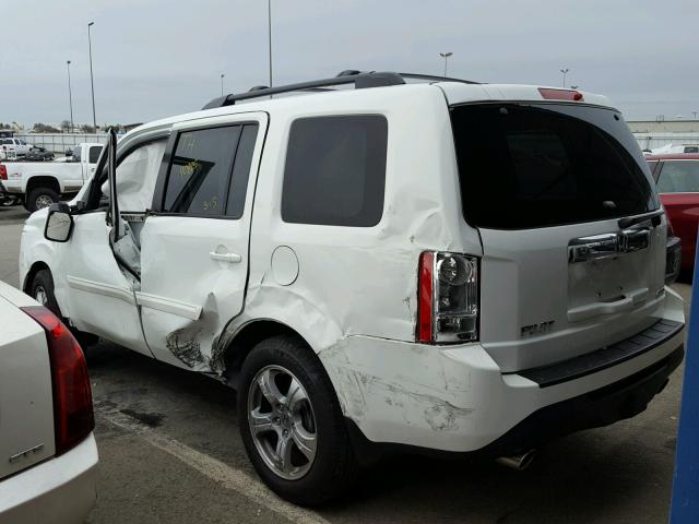 5FNYF4H50FB038377 - 2015 HONDA PILOT EXL WHITE photo 3