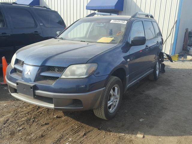 JA4LX31F54U060653 - 2004 MITSUBISHI OUTLANDER BLUE photo 2