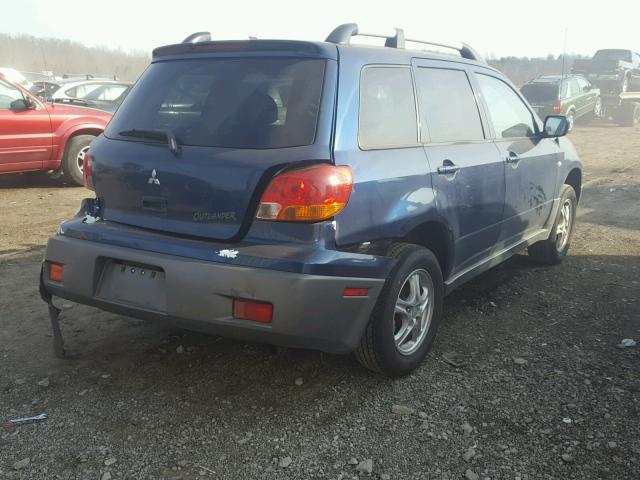 JA4LX31F54U060653 - 2004 MITSUBISHI OUTLANDER BLUE photo 4