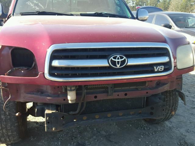 5TBRT341X2S234738 - 2002 TOYOTA TUNDRA ACC BURGUNDY photo 9