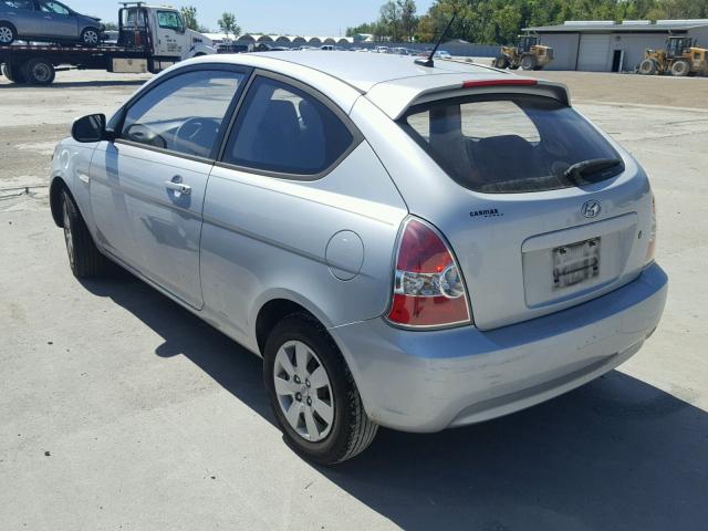 KMHCM3AC0AU157495 - 2010 HYUNDAI ACCENT BLU SILVER photo 3