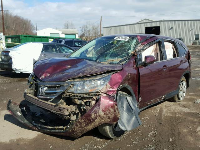 5J6RM4H52EL089492 - 2014 HONDA CR-V EX RED photo 2