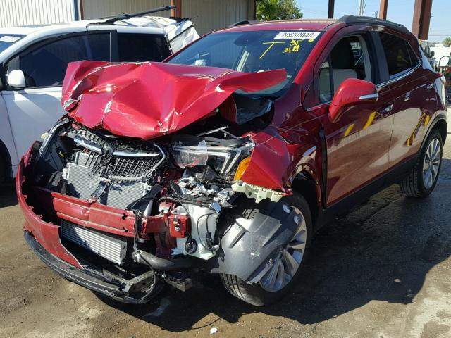 KL4CJASB0JB572152 - 2018 BUICK ENCORE PRE RED photo 2