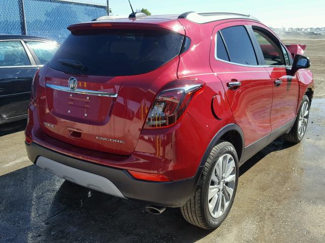 KL4CJASB0JB572152 - 2018 BUICK ENCORE PRE RED photo 4