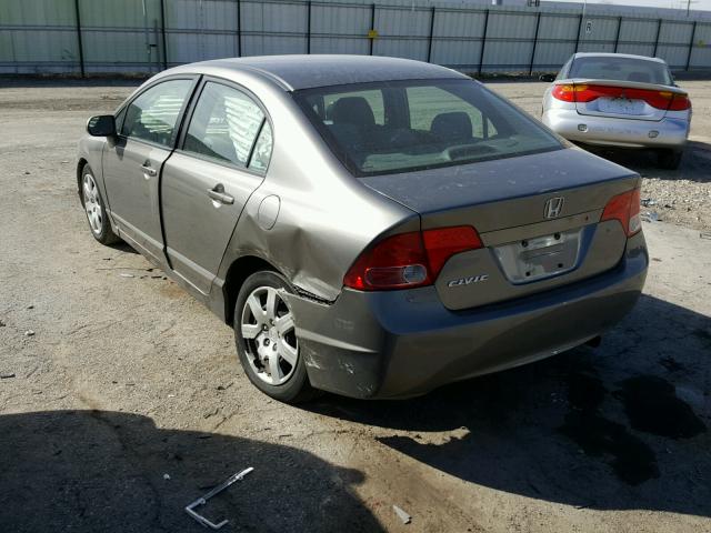 1HGFA16537L132468 - 2007 HONDA CIVIC LX TAN photo 3