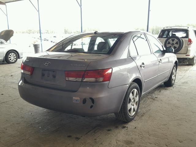 5NPET46C67H250846 - 2007 HYUNDAI SONATA GLS GRAY photo 4