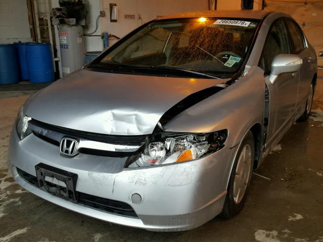 JHMFA36257S025264 - 2007 HONDA CIVIC HYBR SILVER photo 2