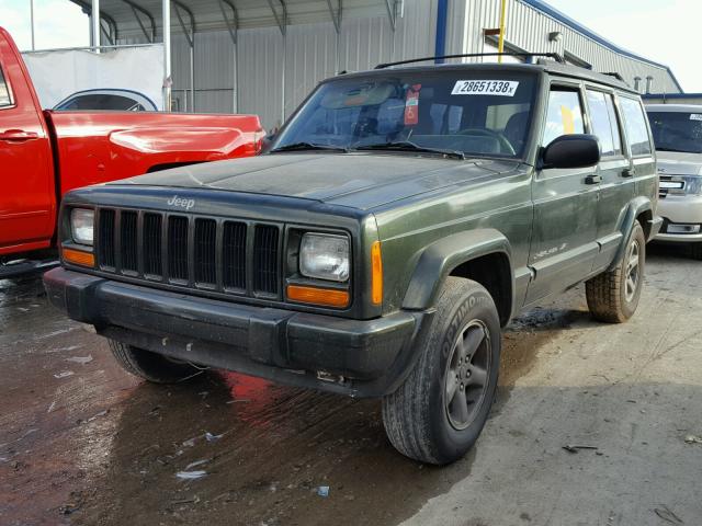 1J4FT68S2WL191626 - 1998 JEEP CHEROKEE S GREEN photo 2