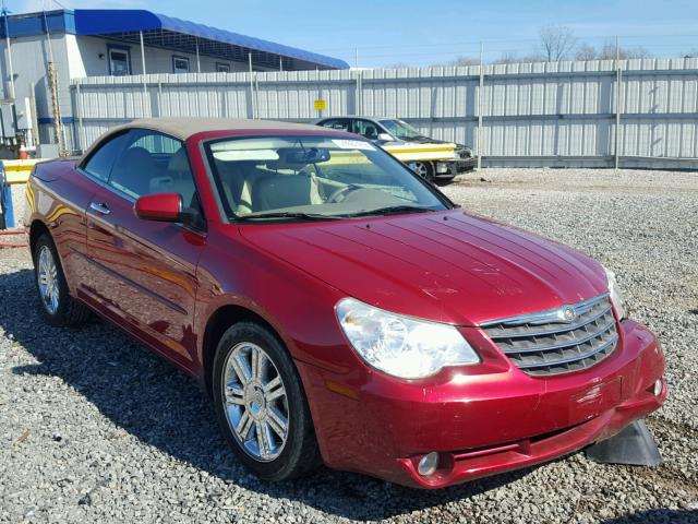 1C3LC65M98N637989 - 2008 CHRYSLER SEBRING LI RED photo 1