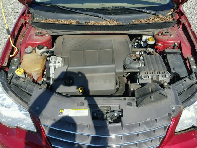 1C3LC65M98N637989 - 2008 CHRYSLER SEBRING LI RED photo 7