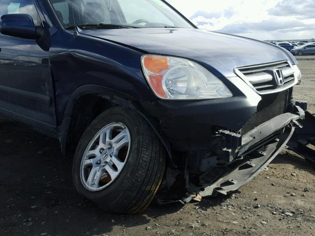 SHSRD788X4U209342 - 2004 HONDA CR-V EX BLUE photo 9