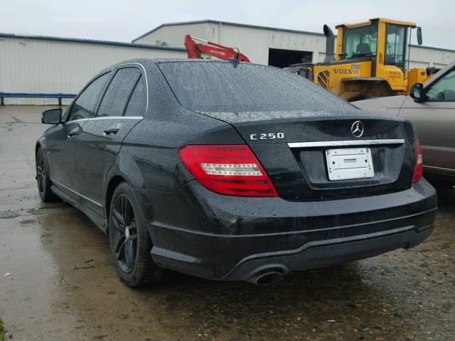 WDDGF4HB5CA622592 - 2012 MERCEDES-BENZ C 250 BLACK photo 3