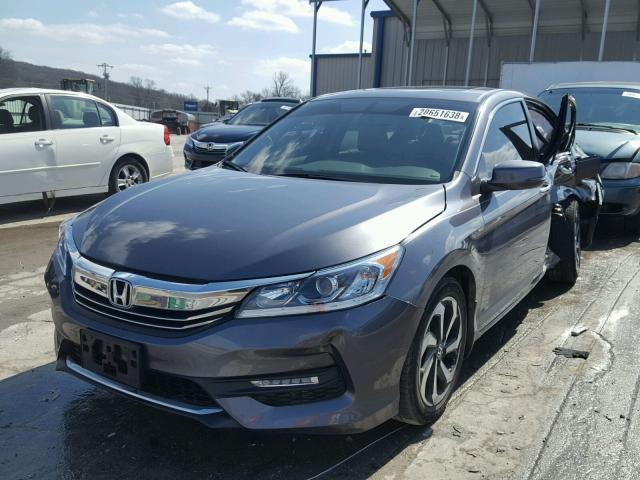 1HGCR2F87HA110126 - 2017 HONDA ACCORD EXL GRAY photo 2