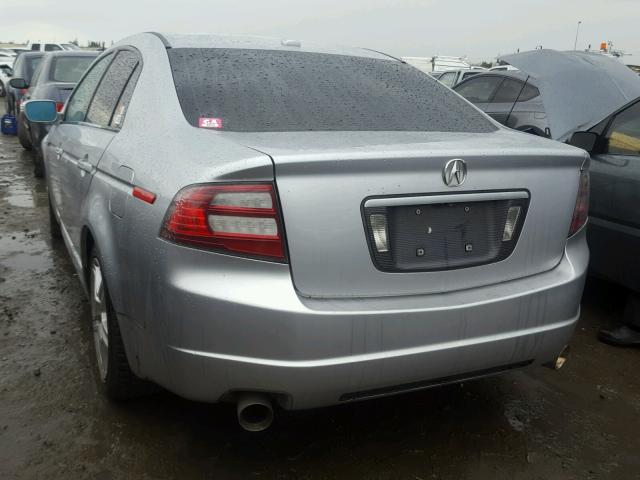 19UUA66287A025972 - 2007 ACURA TL SILVER photo 3