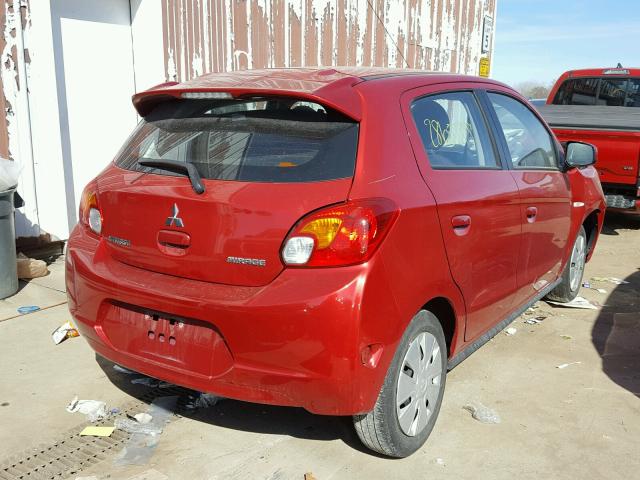 ML32A3HJ1EH010505 - 2014 MITSUBISHI MIRAGE DE RED photo 4