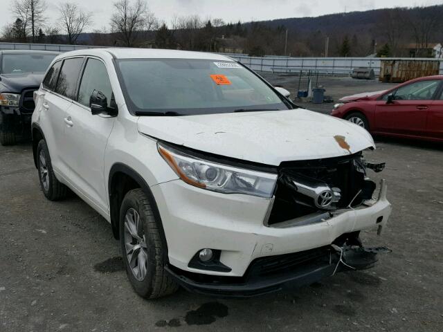 5TDBKRFH6FS125028 - 2015 TOYOTA HIGHLANDER WHITE photo 1