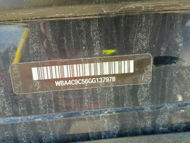 WBA4C9C56GG137978 - 2016 BMW 428 XI BLACK photo 10