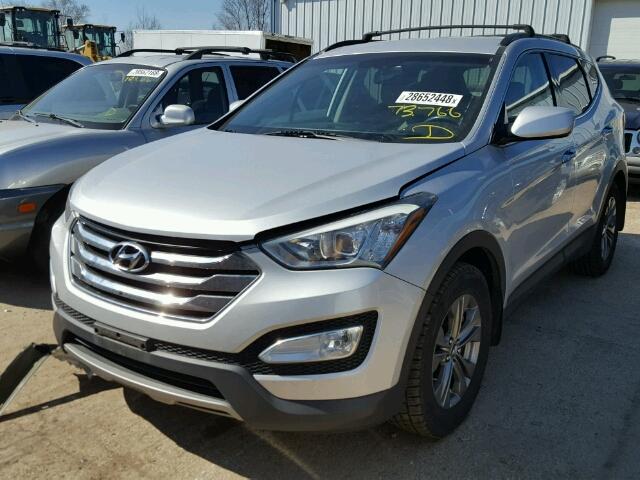 5XYZU3LB9EG161572 - 2014 HYUNDAI SANTA FE S SILVER photo 2