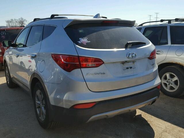 5XYZU3LB9EG161572 - 2014 HYUNDAI SANTA FE S SILVER photo 3