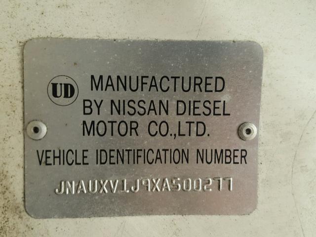 JNAUXV1J9XA500277 - 1999 NISSAN DIESEL UD1200 WHITE photo 10