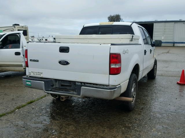 1FTPW14538FB77675 - 2008 FORD F150 SUPER WHITE photo 4