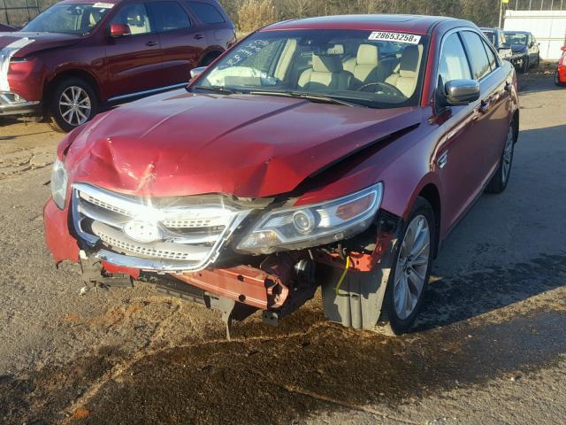 1FAHP2FW6AG114444 - 2010 FORD TAURUS LIM RED photo 2