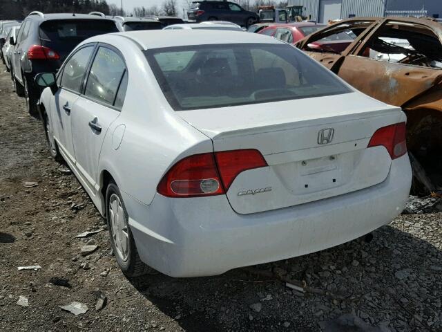 2HGFA15448H013710 - 2008 HONDA CIVIC DX-G WHITE photo 3