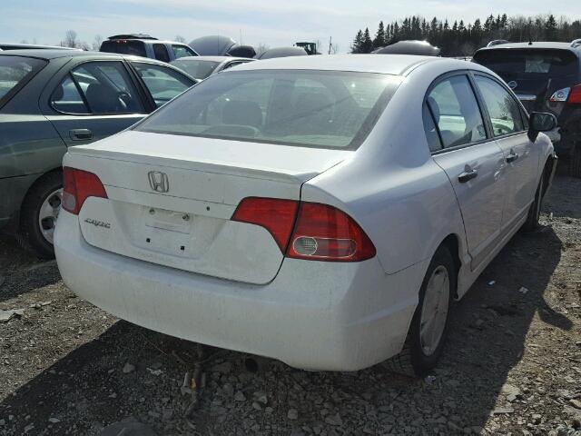 2HGFA15448H013710 - 2008 HONDA CIVIC DX-G WHITE photo 4