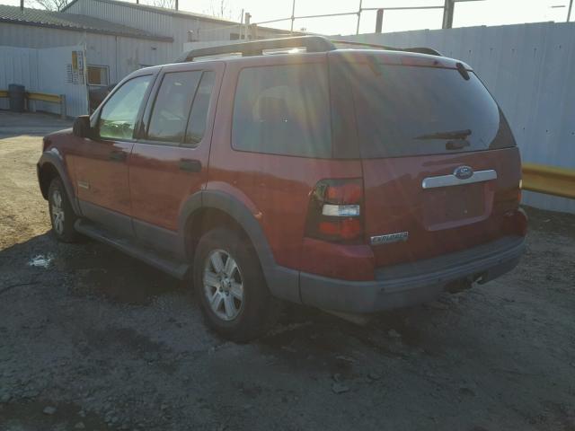 1FMEU73E16UA12181 - 2006 FORD EXPLORER X BURGUNDY photo 3