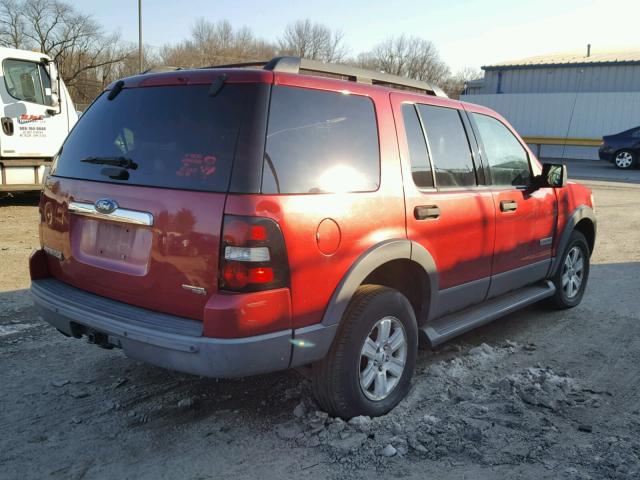 1FMEU73E16UA12181 - 2006 FORD EXPLORER X BURGUNDY photo 4