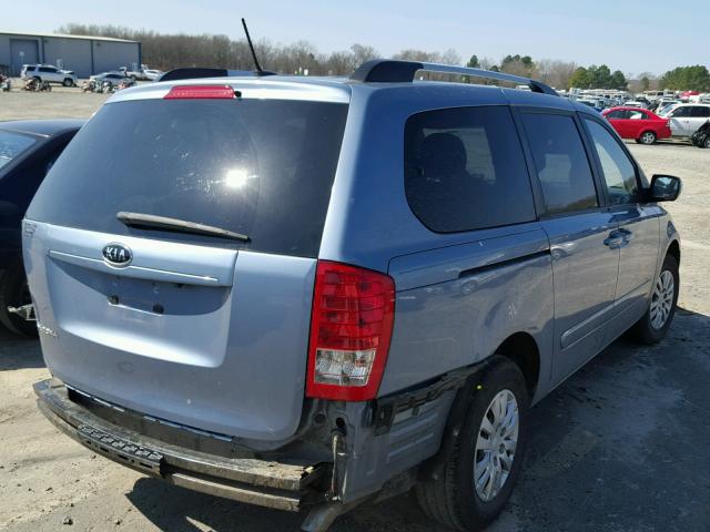 KNDMG4C74C6463015 - 2012 KIA SEDONA LX BLUE photo 4