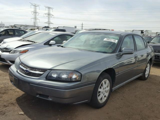 2G1WF52E749389366 - 2004 CHEVROLET IMPALA GRAY photo 2