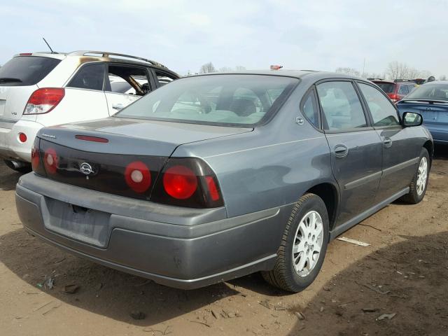 2G1WF52E749389366 - 2004 CHEVROLET IMPALA GRAY photo 4