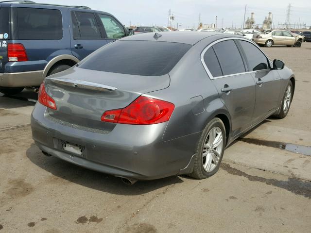 JN1CV6AP4DM710050 - 2013 INFINITI G37 BASE GRAY photo 4