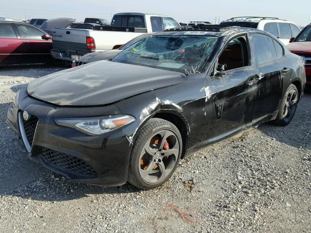 ZARFAEDN2H7543577 - 2017 ALFA ROMEO GIULIA Q4 შავი ფოტო 2