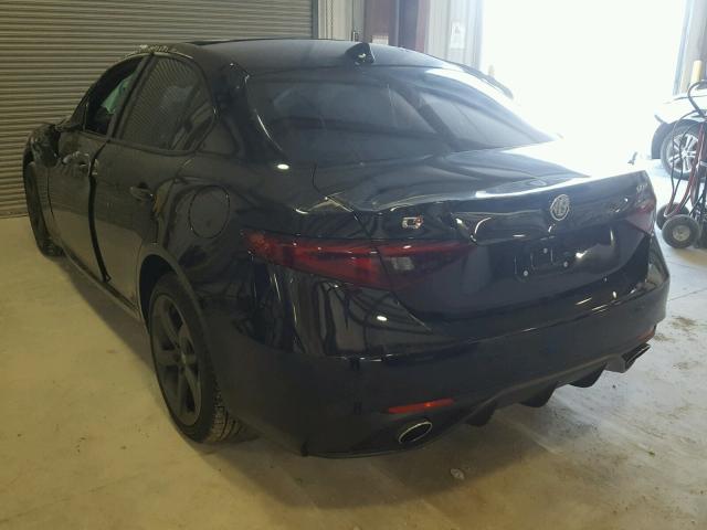 ZARFAEDN2H7543577 - 2017 ALFA ROMEO GIULIA Q4 შავი ფოტო 3